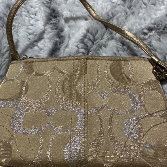 Coach gold and silver wristlet - Picture 2 of 3